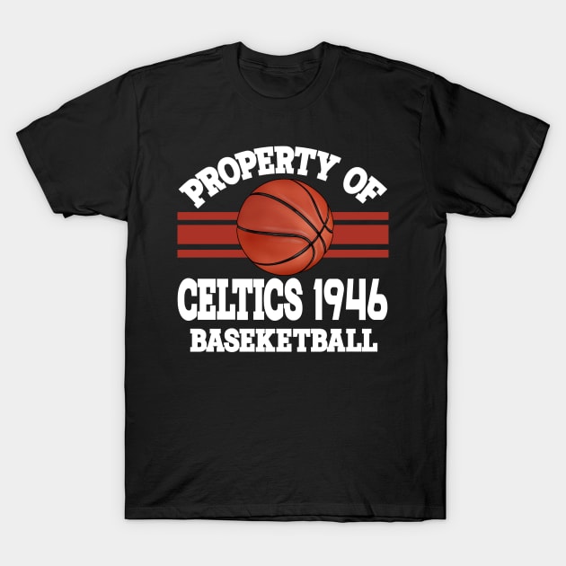 Proud Name Celtics Graphic Property Vintage Basketball T-Shirt by Irwin Bradtke